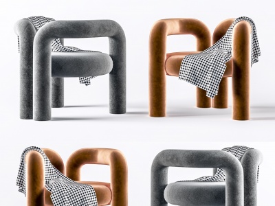 现代休闲单人椅子模型3d模型