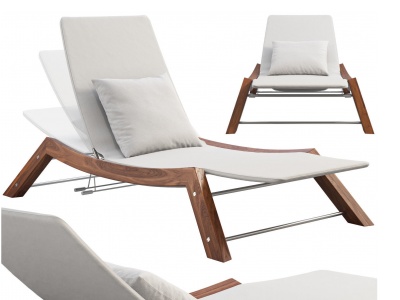 現代布藝躺椅3d模型