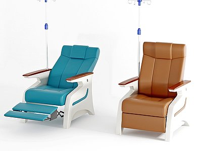 3d现代医院输液椅模型