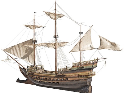3d古代帆船模型