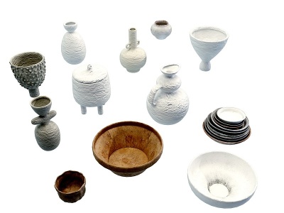 现代陶瓷土陶工艺品模型3d模型