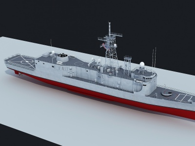 护卫舰3d模型