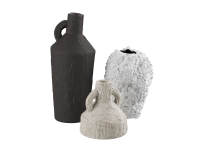 3d粘土花瓶模型