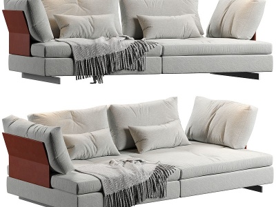 3d现代时尚双人沙发无灯模型