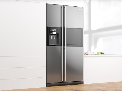 3d现代冰箱模型