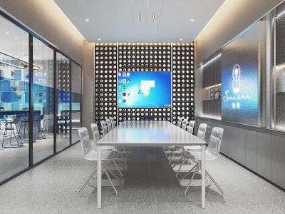 3d现代公司会议室模型