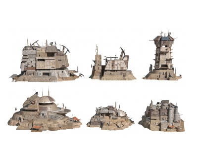 现代军事建筑设施模型3d模型