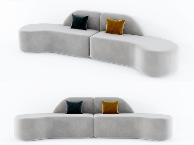 现代弧形沙发模型3d模型
