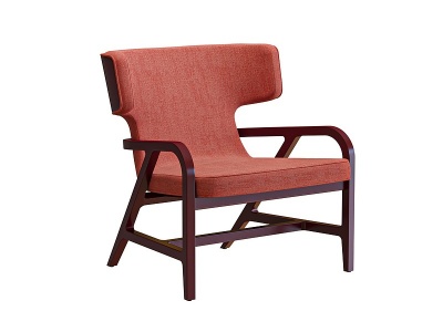 简欧休闲沙发椅扶手单椅模型3d模型