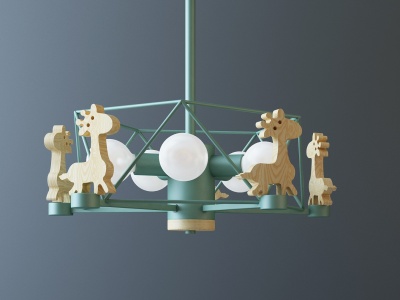 3d现代儿童房吊灯组合模型