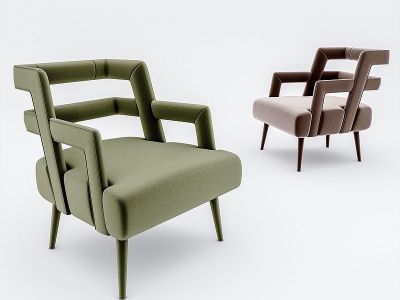 3d现代单人沙发椅模型