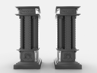 现代风格柱子模型