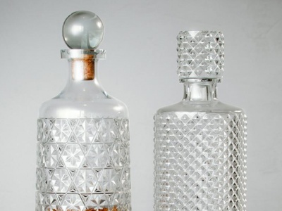 简欧玻璃制品酒瓶红酒模型3d模型