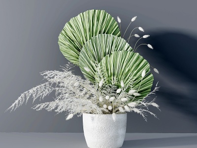 现代花卉盆栽3d模型