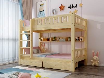 3d北欧儿童床模型