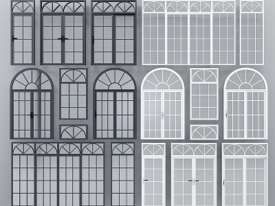 欧式建筑窗模型3d模型