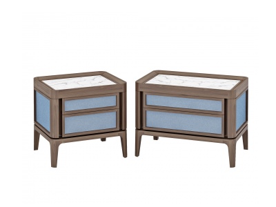 现代木质床头柜模型3d模型