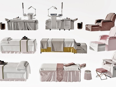 3d现代SPA按摩椅床模型