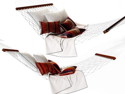 现代户外编织吊床模型3d模型