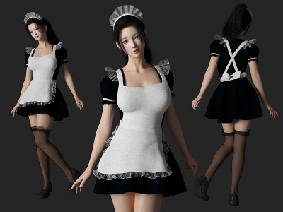 女仆美女人物模型3d模型