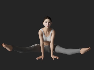 瑜伽美女人物模型