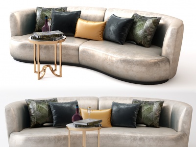 3d现代双人沙发异形沙发模型