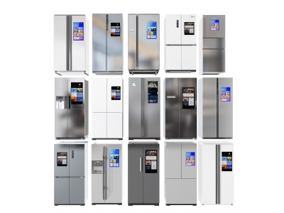 3d现代智能冰箱模型