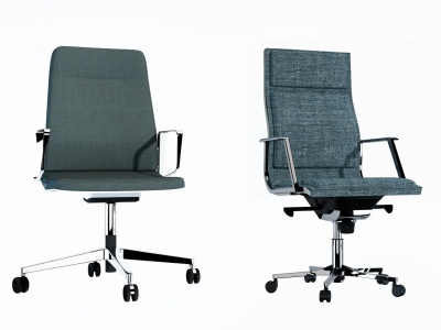 现代布艺皮革办公椅模型3d模型