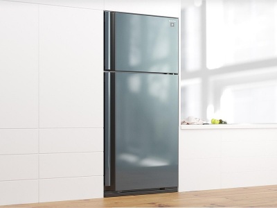 3d现代单开门冰箱模型