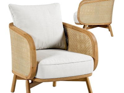 现代编织休闲椅模型3d模型