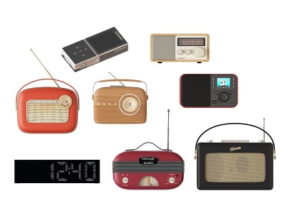 3d现代复古收音机模型