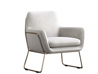 赫尔曼扶手椅布面座椅模型3d模型