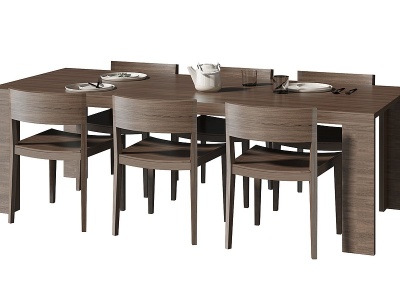 现代餐桌椅模型3d模型