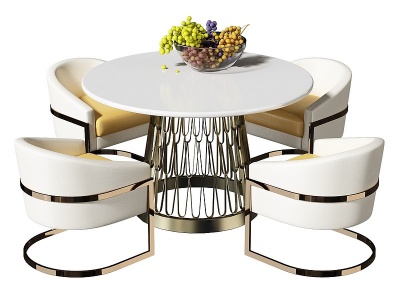 3d北欧餐桌椅子模型