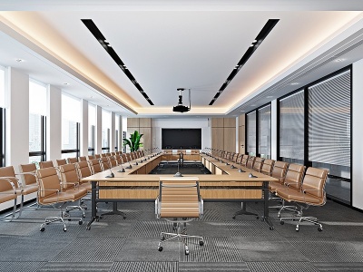 3d现代大会议室模型