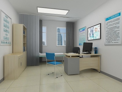 现代门诊办公室医生办公室模型3d模型