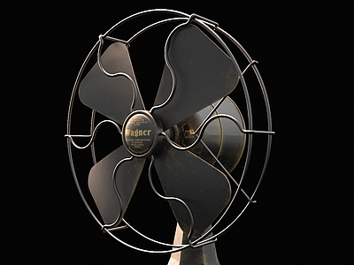工业风复古电风扇模型3d模型