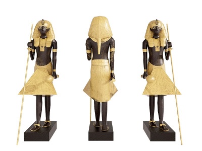 3d现代埃及法老雕塑模型