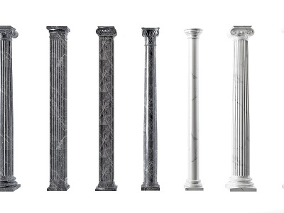 3d欧式大理石罗马柱模型