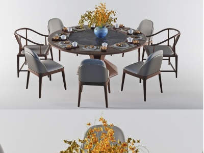 3d现代餐桌模型