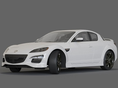 马自达,RX8白色模型3d模型