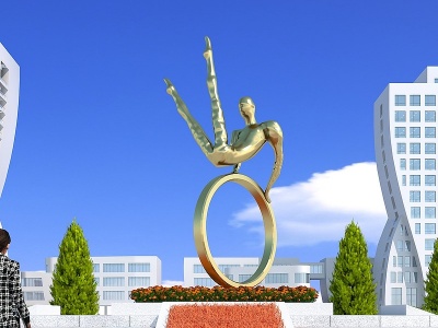 3d现代雕塑模型