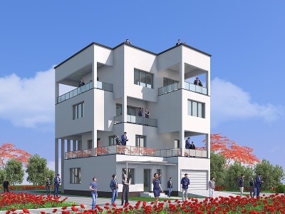 3d现代别墅建筑模型