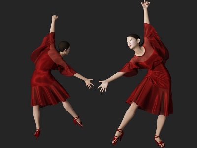 舞蹈美女人物模型3d模型