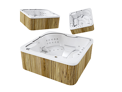 北欧按摩浴缸模型3d模型