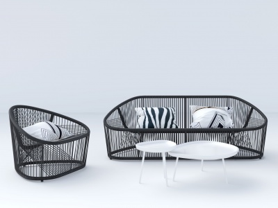 3d现代室外休闲沙发模型