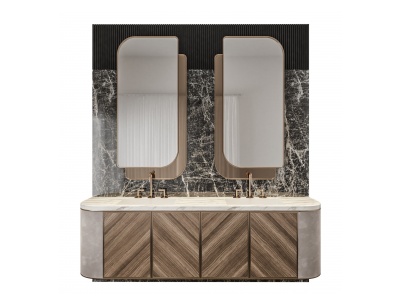 3d现代大理石洗手台模型