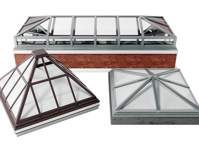 3d工业风屋顶天窗模型