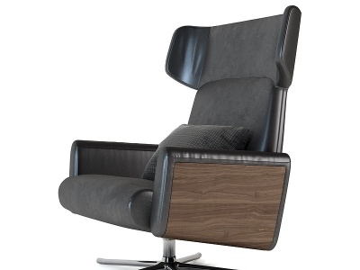 3d现代皮革办公椅班椅模型