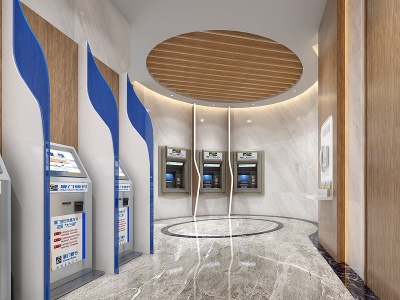 3d现代银行ATM取款机模型
